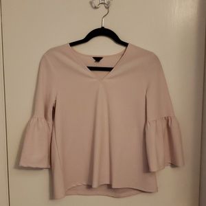 Ann Taylor Petite Flutter Sleeve Top
